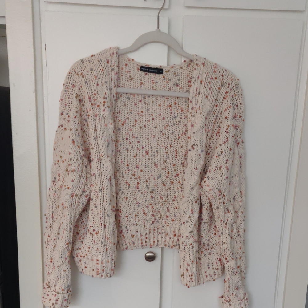 moon & madison Multicolor Speckled Cardigan